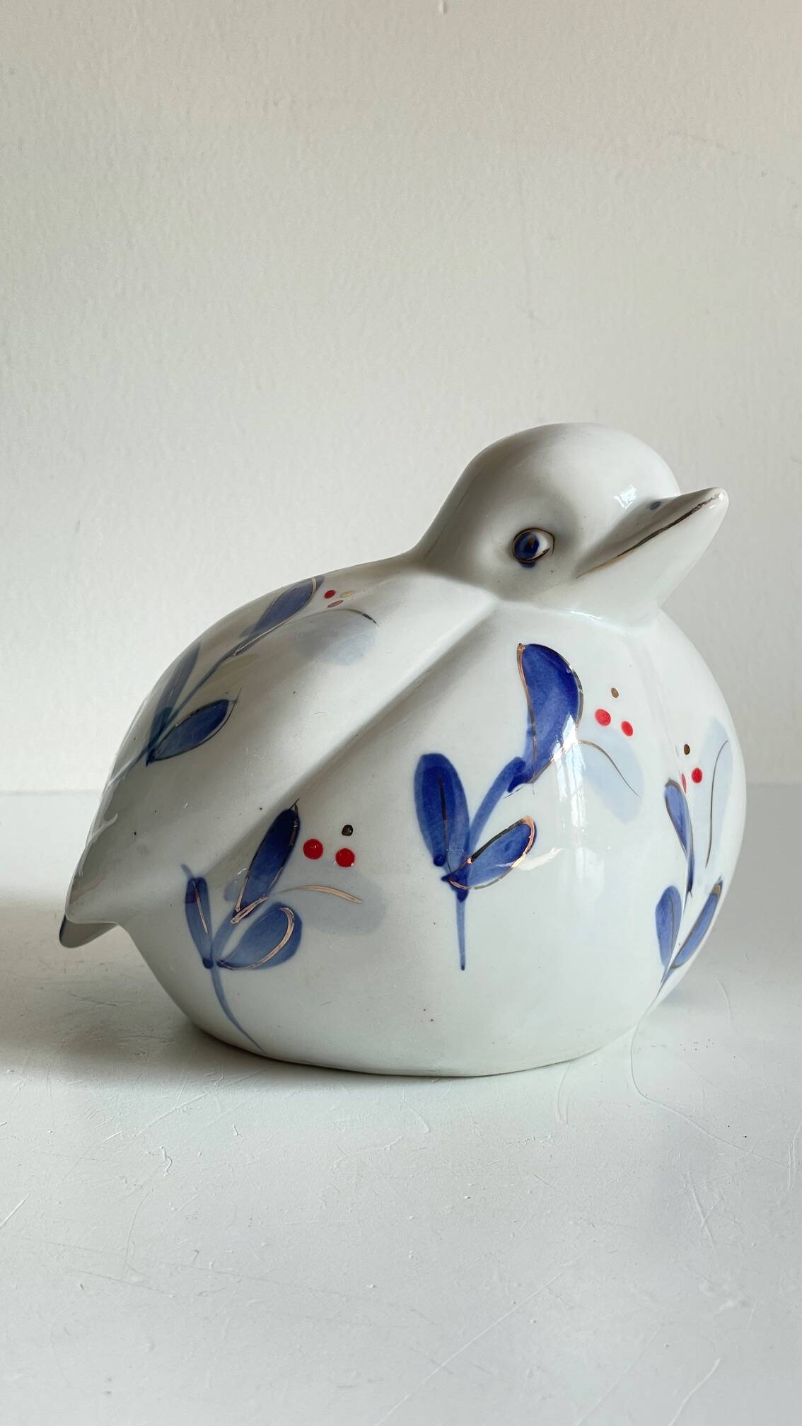 Oiseau vintage en porcelaine chinoise
