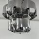 Curved steel chandelier attributed to Max Sauze, 9 lights