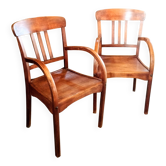 Paire de fauteuils de bistrot