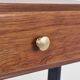 Table console / coiffeuse italienne du milieu du siècle avec des éléments en laiton, années 1950.
