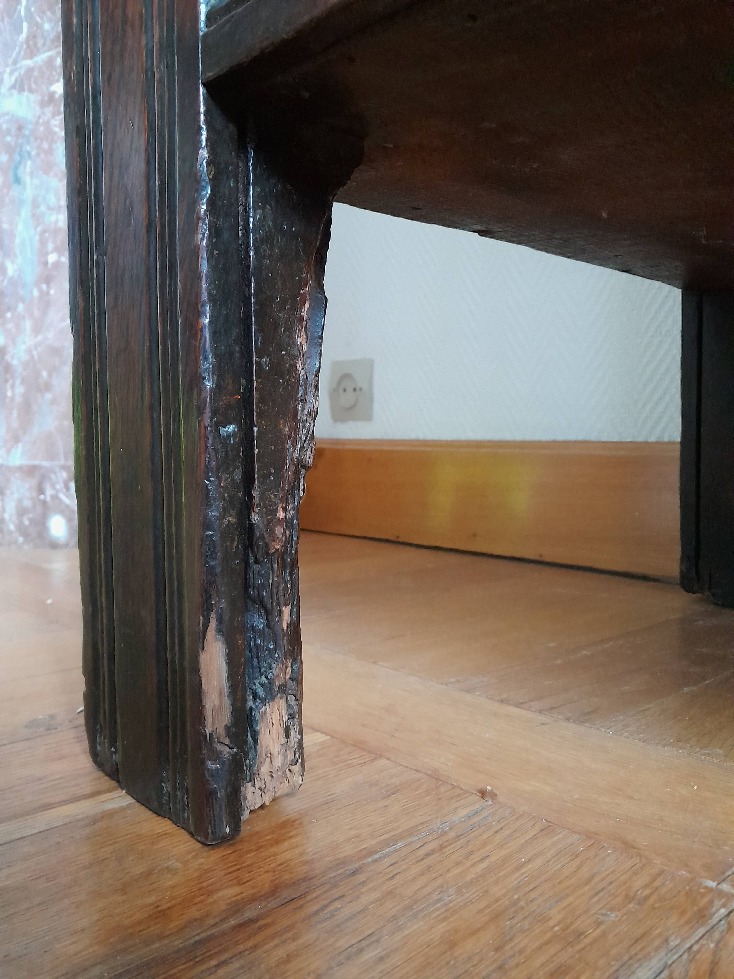 19th century oak castle chest