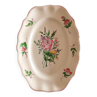 Oval dish, fine street lamp, KG Lunéville