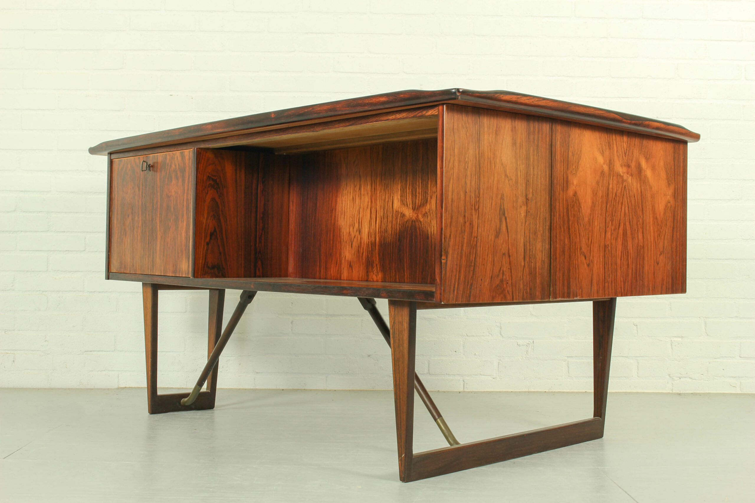 1960s Peter Løvig Nielsen 'Boomerang' Desk Hedensted Møbelfabrik