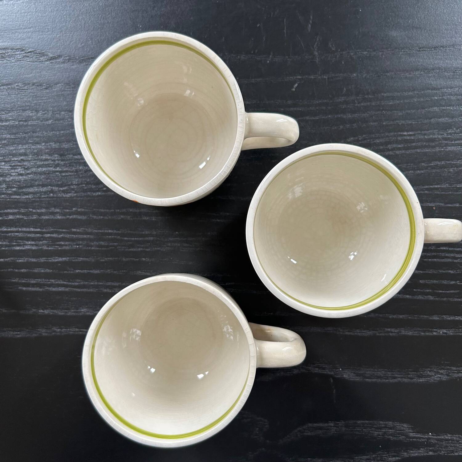 Set of 3 Sarreguemines cups and 1 mug