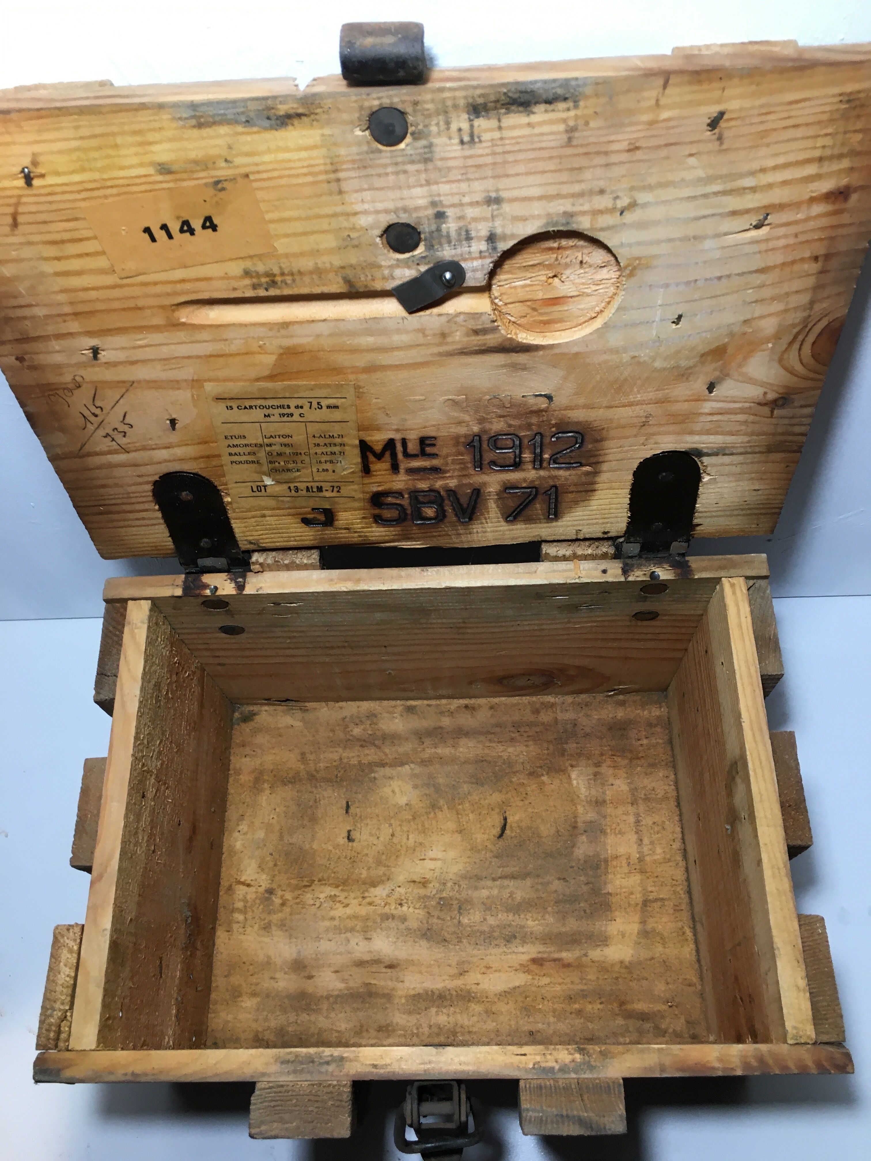 Wooden military box 1972
