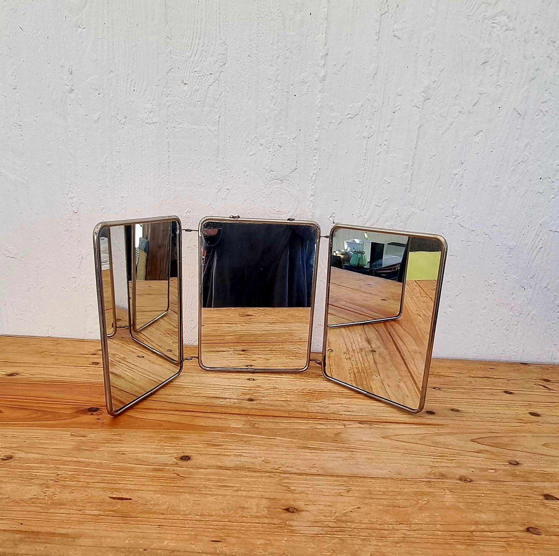 Miroir triptyque pliant vintage