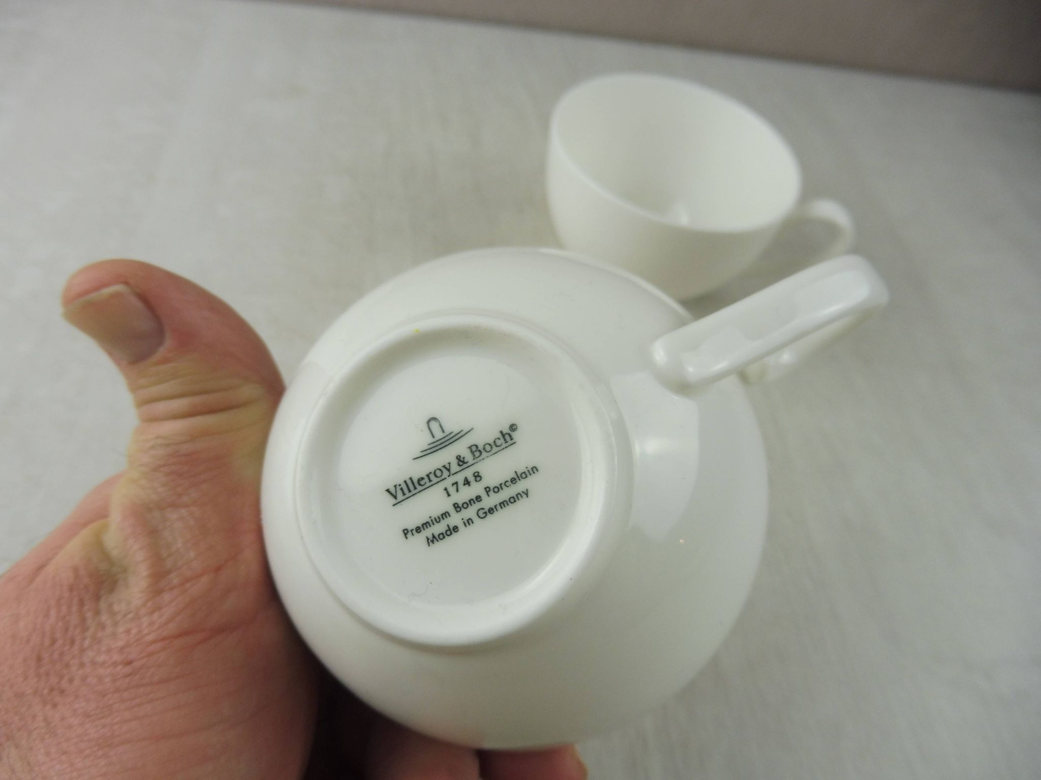 Lot de 2 tasses décor Anmut blanc de Villeroy & Boch V&B