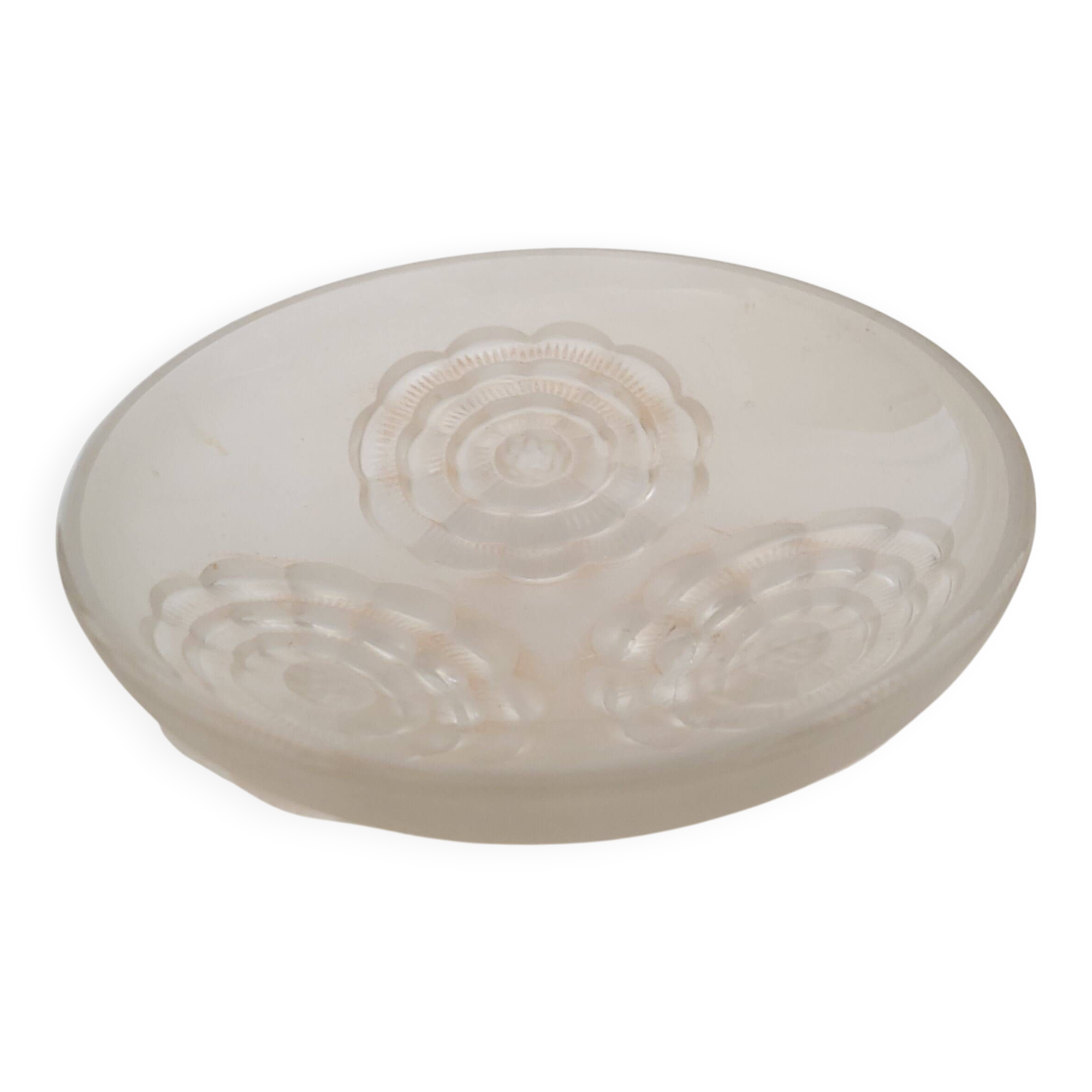 Small polished glass bowl, Art Nouveau period.