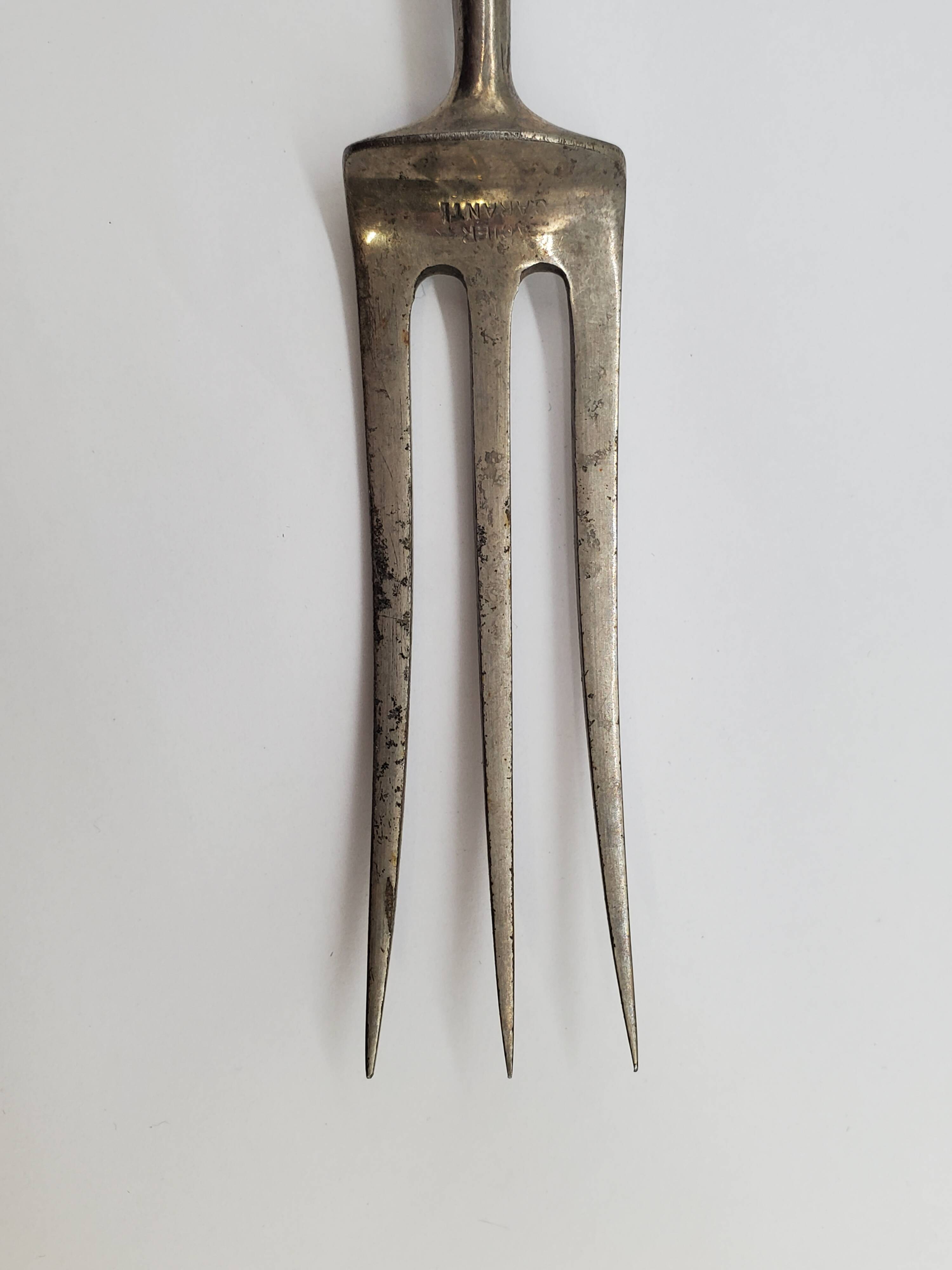 Silver-plated service fork