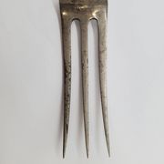 Fourchette de service en métal argenté
