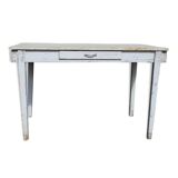 White farm table patinated