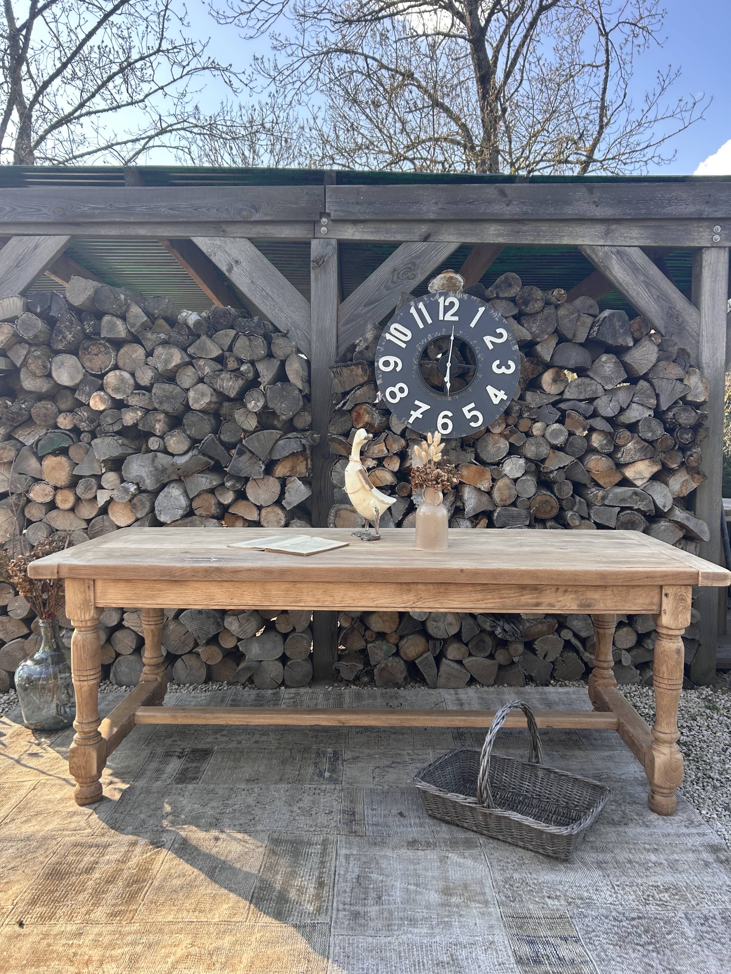 Renovated solid oak farmhouse table