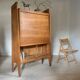 Vintage oak secretary sideboard