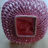 Woven ceramic basket