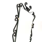 Vintage wrought iron mirror from the 1950s-60s, France.