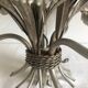 Mid-20th century 3-light floral chandelier in sheet steel