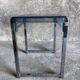 Bedside table in blue plexiglass and chrome metal, 1970
