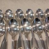 11 silver plated dessert spoons, Christofle Vendome, 17.1 cm