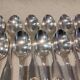 11 silver plated dessert spoons, Christofle Vendome, 17.1 cm