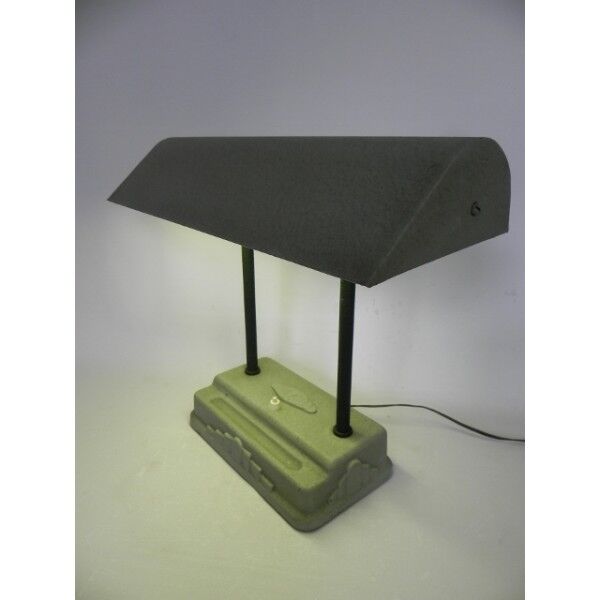Lampe de bureau art déco Sevadac avec lampe fluorescente