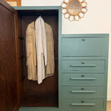 Art Deco Secretary Cabinet in solid wood