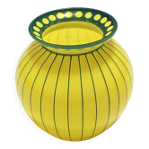 Art Deco Yellow and Green Glass Vase in the style of Josef Hoffmann, Austri