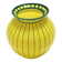 Art Deco Yellow and Green Glass Vase in the style of Josef Hoffmann, Austri