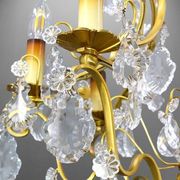 Lustrous Gold Bronze & Bohemian Crystal with Six Lights Louis XV * Lucien GAU