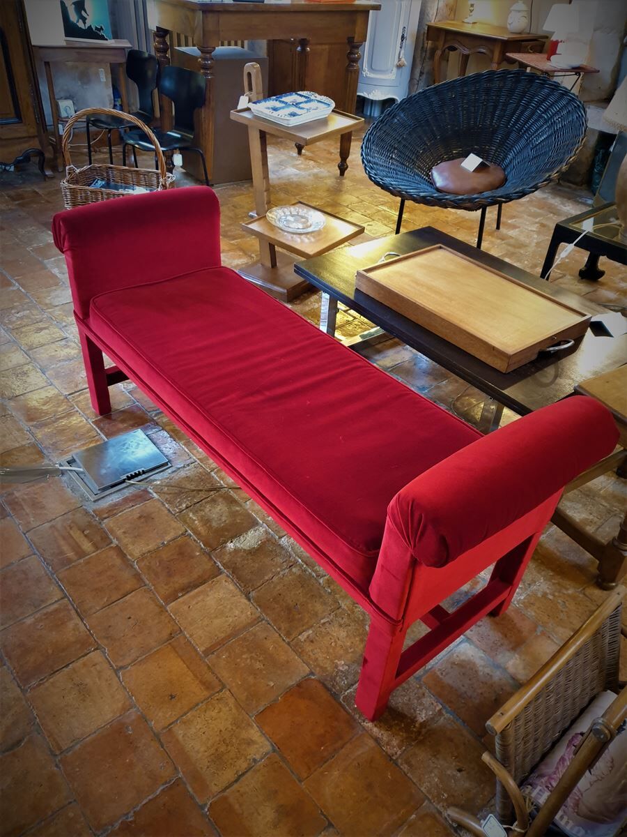 Vintage velvet bench