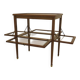 Marquetry table with display case