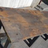 Table established of old shoemaker furniture