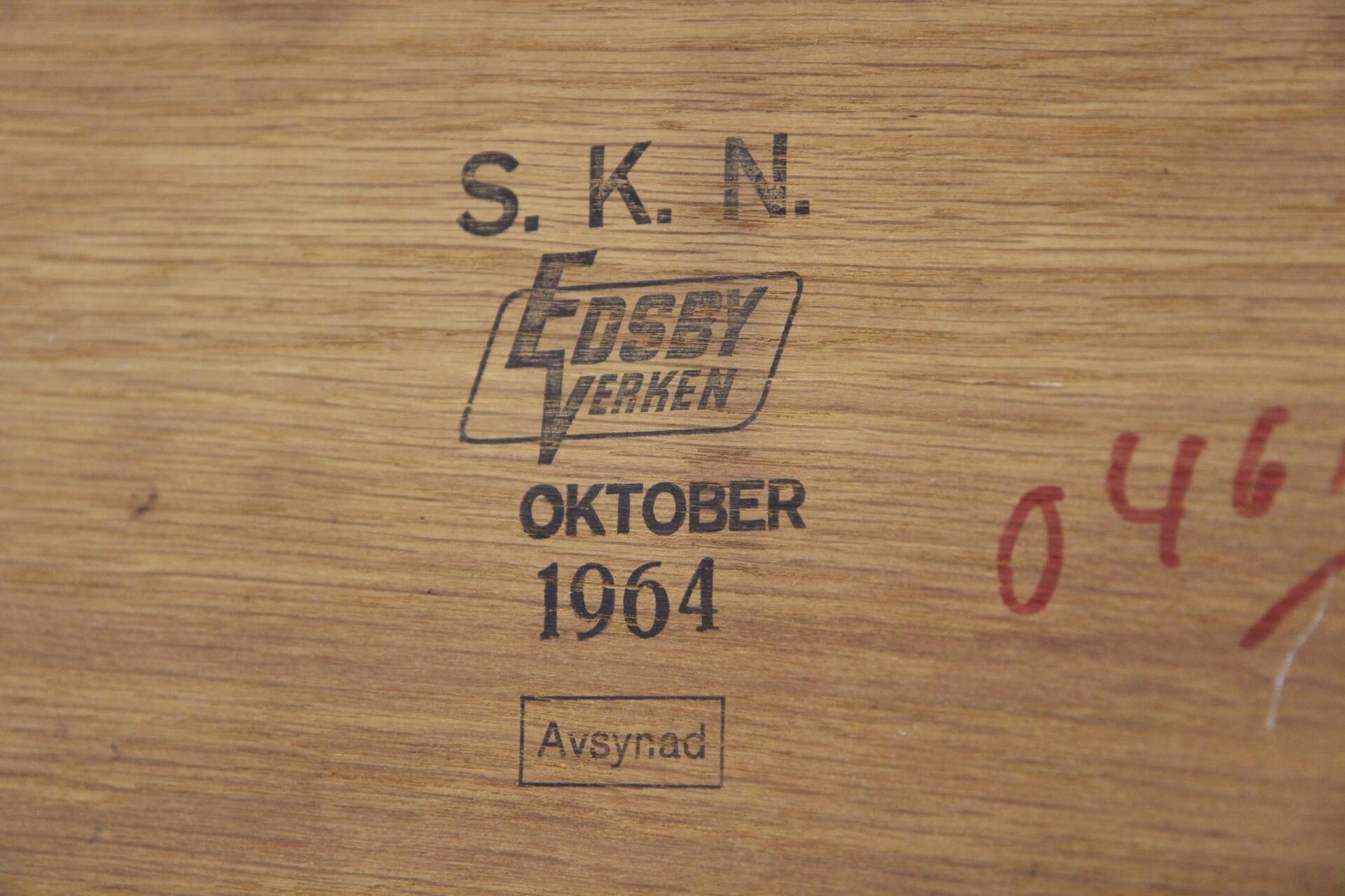 Scandinavian oak console, Edsbyverken, Sweden, 1960