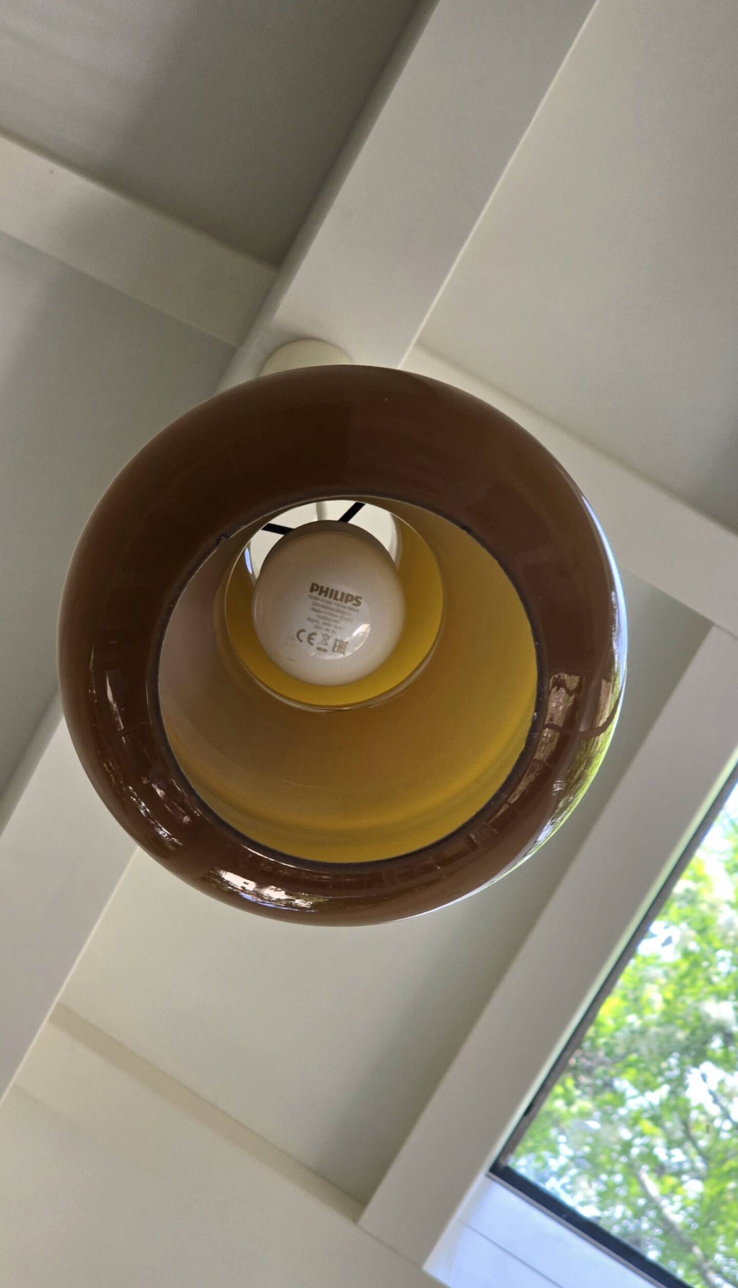 Brown suspension by Massimo Vignelli for Gino Vistosi, Murano.