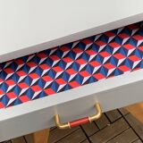 Pair of vintage 1950s compass foot bedside tables