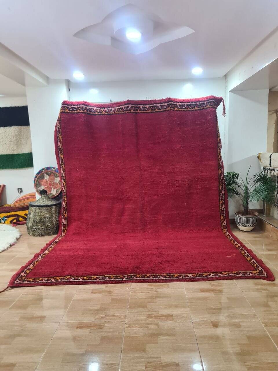 Handmade wool Berber rug 330X220 cm