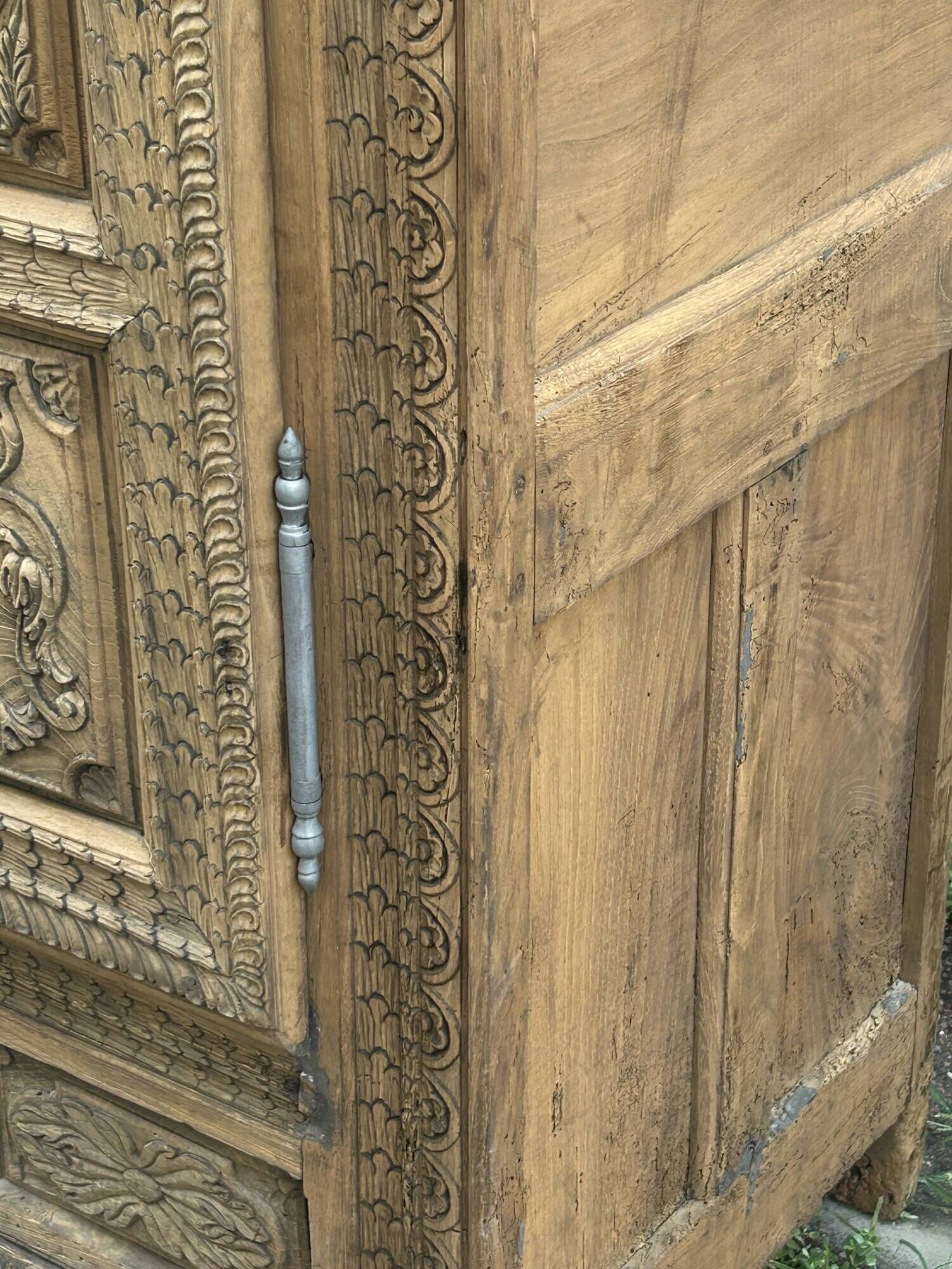 Louis XIV Style wardrobe, two doors, in oak
