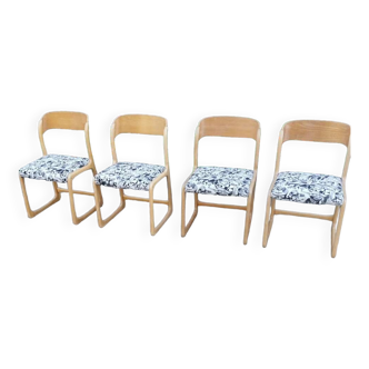Set of 4 Baumann sled chairs