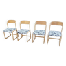 Lot de 4 chaises traîneaux Baumann