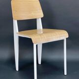 Chair - Metal and Wood - Design - In the Style of Jean Prouvé