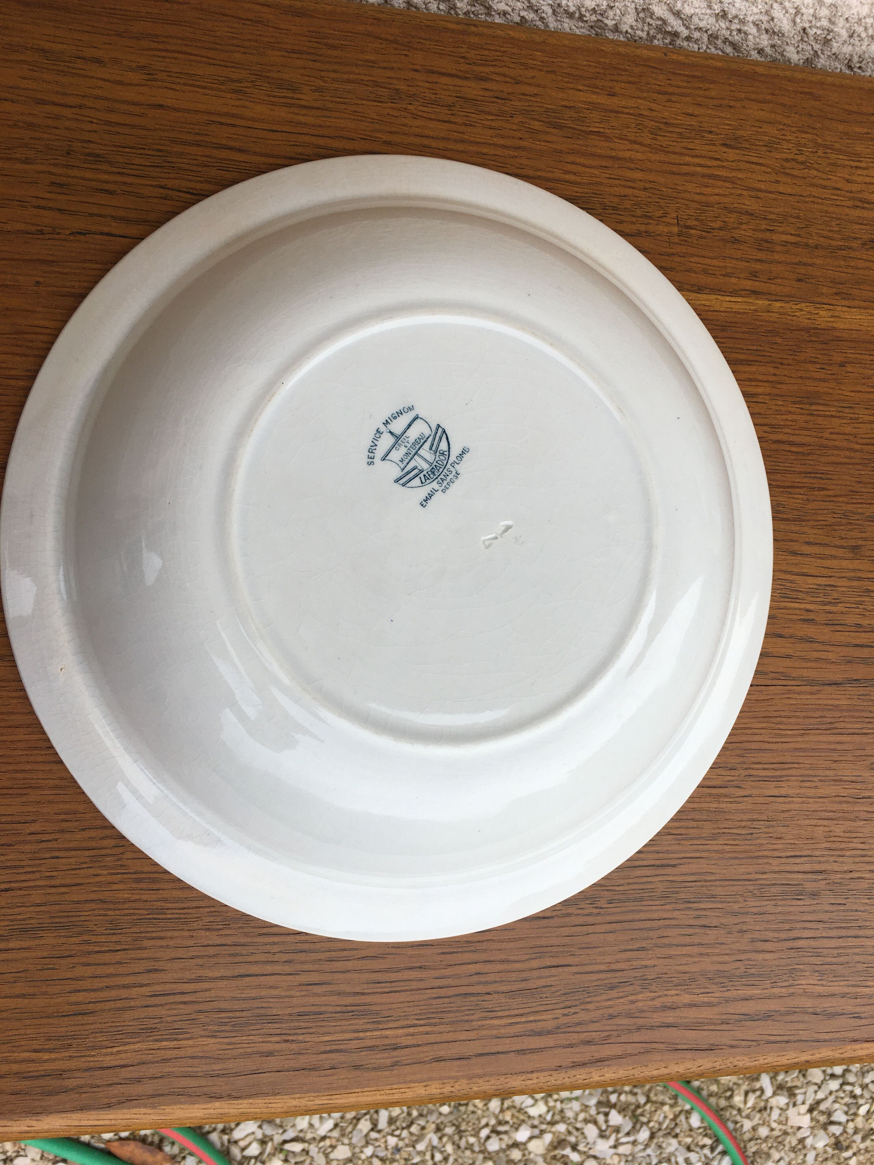 Ancient dish Creil and Montereau