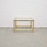 vintage gold & silver coffee table glass table top