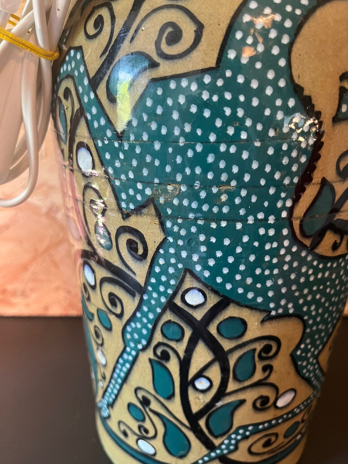 Ceramic lamp foot North Africa