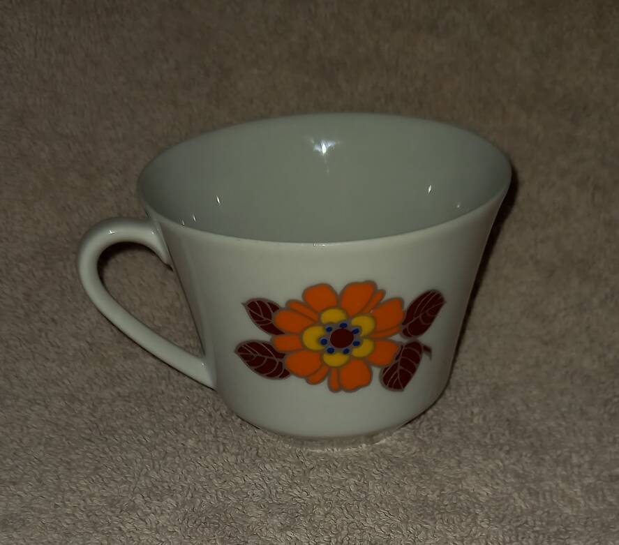 Seltmann Weiden porcelain cup vintage style flower power 70s-80s