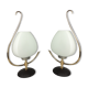 2 lampes arlus opaline et laiton 1960