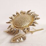 Bronze "sunflower" ashtray. Spain, 1960s.