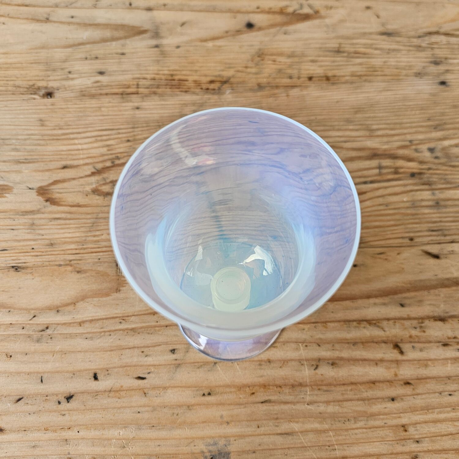 Opalescent glass vase