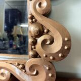 According to the model “the waves” by Jean Boggio: pair of designer gold mirrors circa 1980