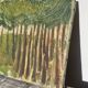 Old painting of a forest landscape in Les Landes