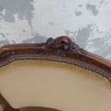 Pair of armchairs basket louis XV in carved walnut