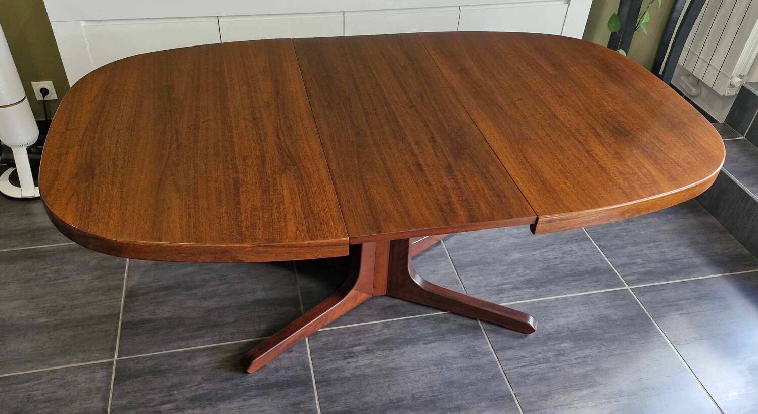 Vintage Baumann extendable teak table, 1970s